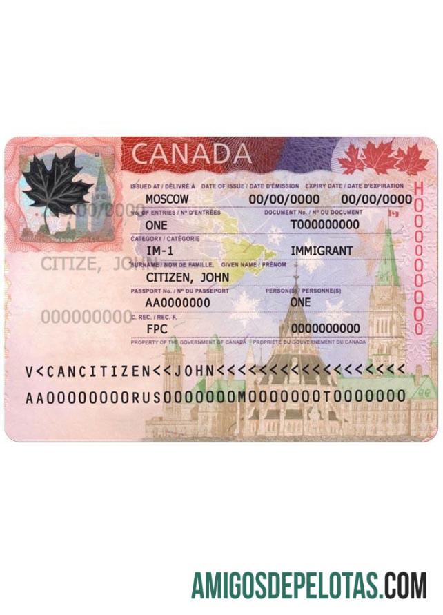 Presente do Visto Canadá 2020 baixar para verificação